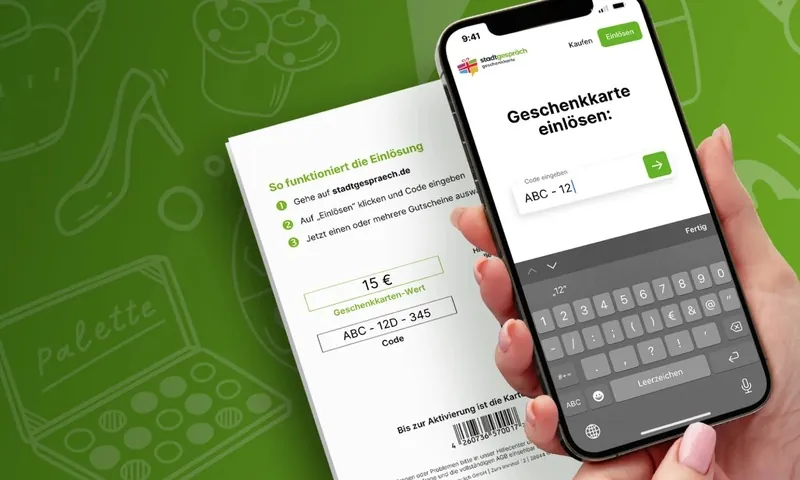 Geschenkgutschein als PDF und auf dem Smartphone