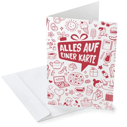 Alles auf einer Karte - rot